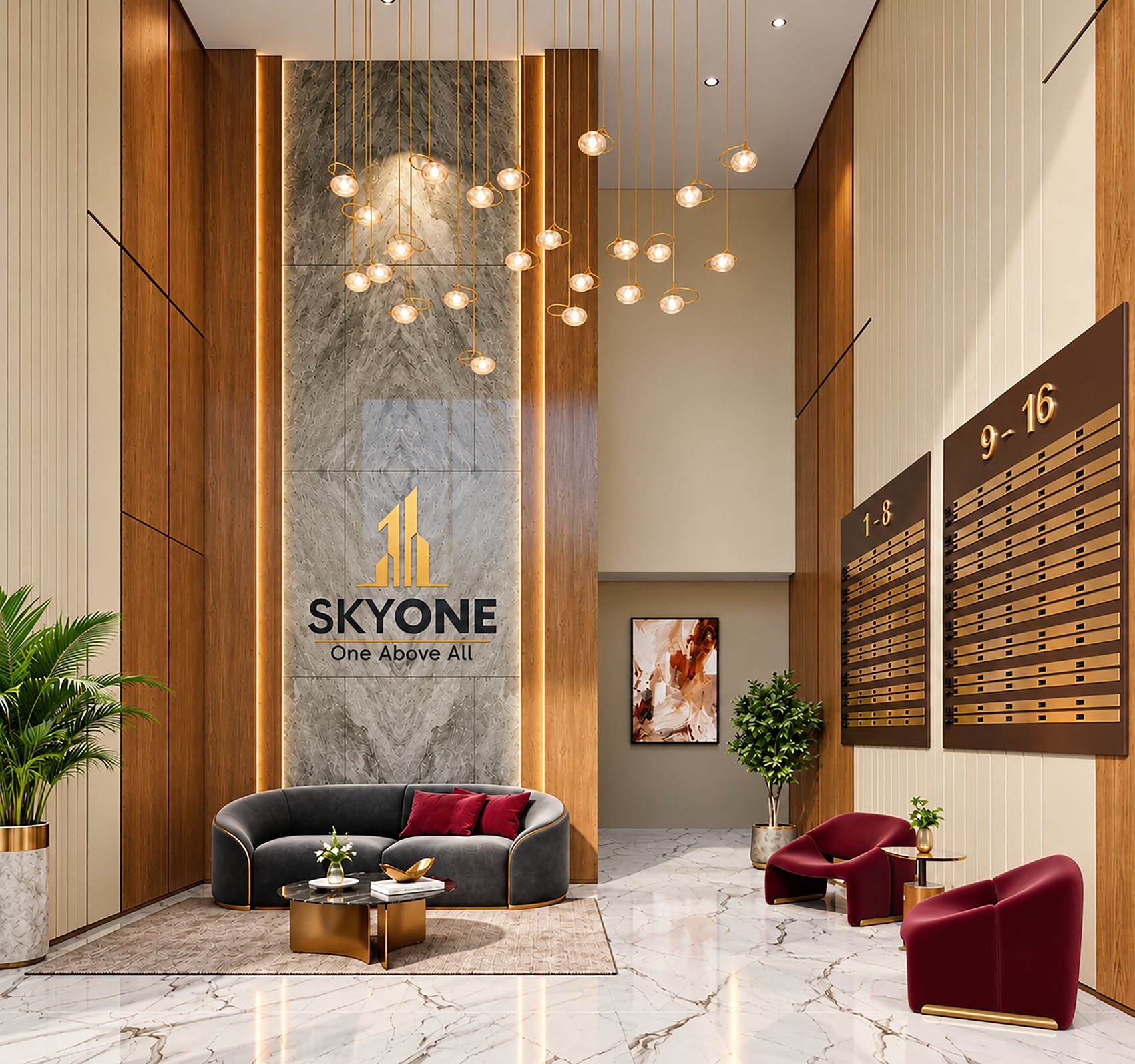 SkyOne grand lobby